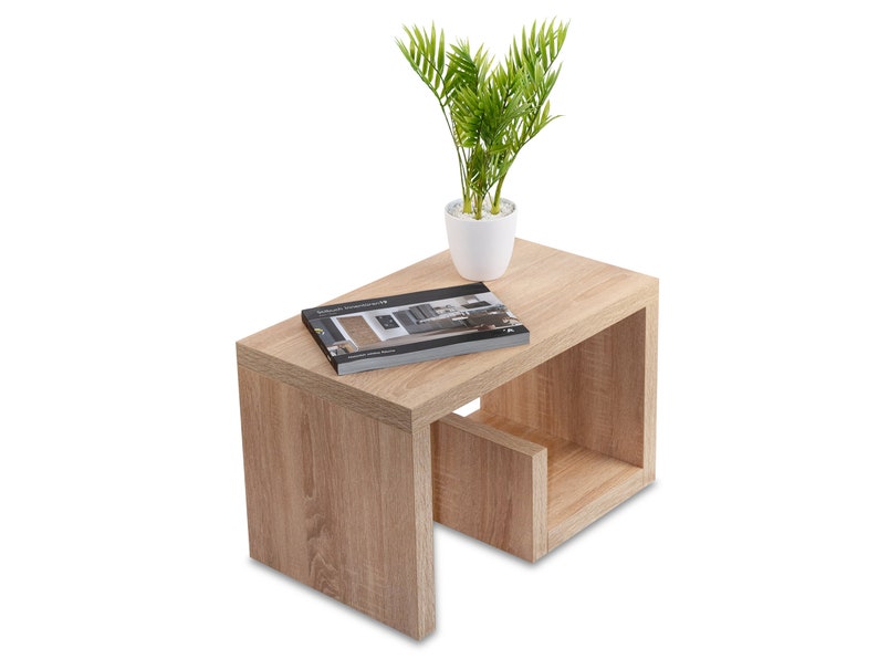 STEMA Seyfried Beistelltisch Gerd - Couchtisch 60x37x36 Keine Montage fest verleimt Sonoma Eiche