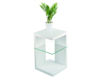 STEMA Seyfried Table d’Appoint Pearl - Table Basse 60x36x36 Table Basse avec Verre