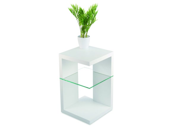 STEMA Seyfried Side Table Pearl - Coffee Table 60x36x36 Coffee Table with Glass