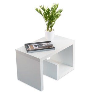 STEMA Seyfried Beistelltisch Gerd - Couchtisch 60x37x36 Keine Montage fest verleimt White