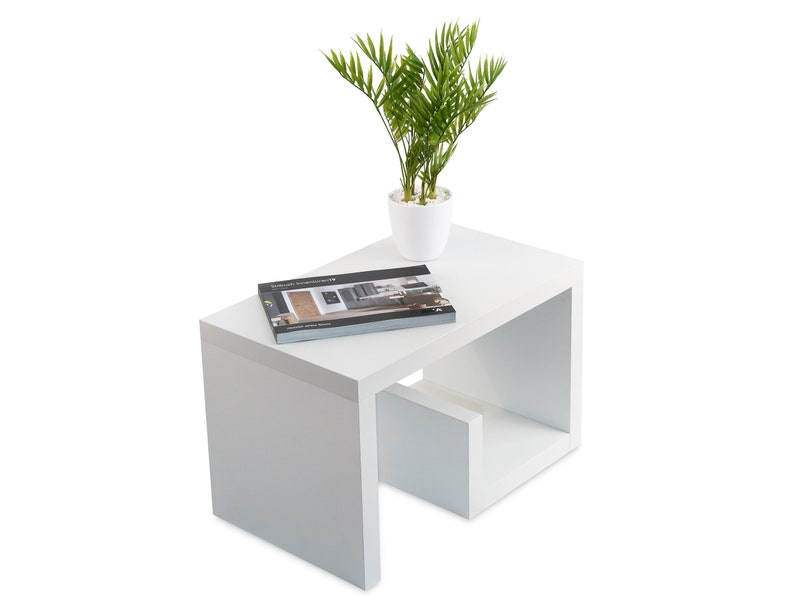 STEMA Seyfried Beistelltisch Gerd - Couchtisch 60x37x36 Keine Montage fest verleimt White