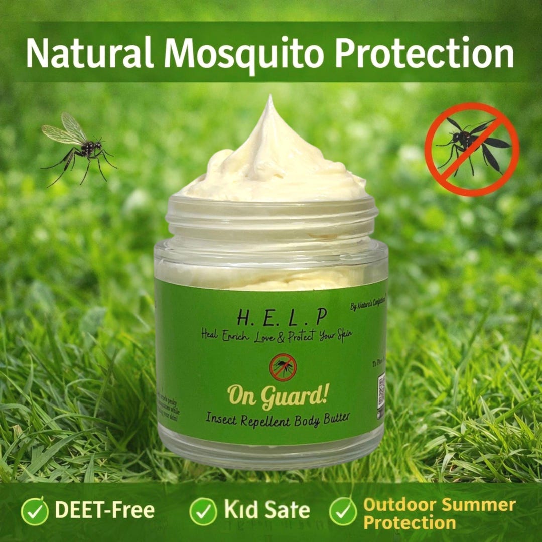 NATURAL MOSQUITO REPELLENT Body Butter, on Guard Citronella Mosquito ...