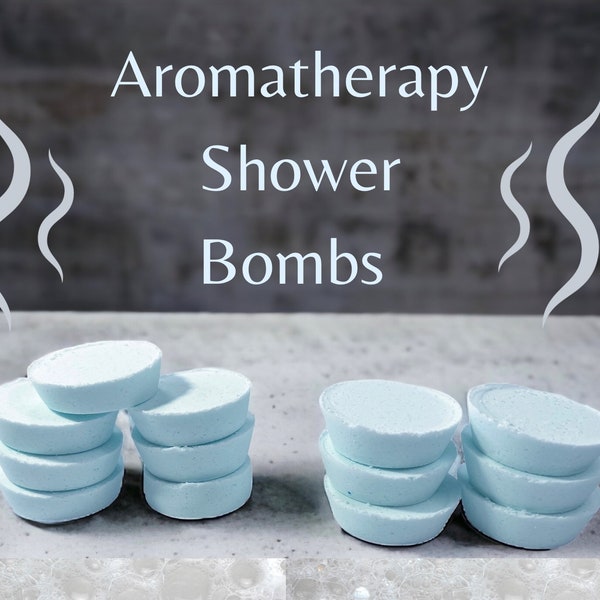 SHOWER STEAMERS Congestion Relief Shower Bombs Stress Anxiety Aromatherapy Fizzies Eucalyptus, Lavender, Peppermint, Menthol Self Care Gift