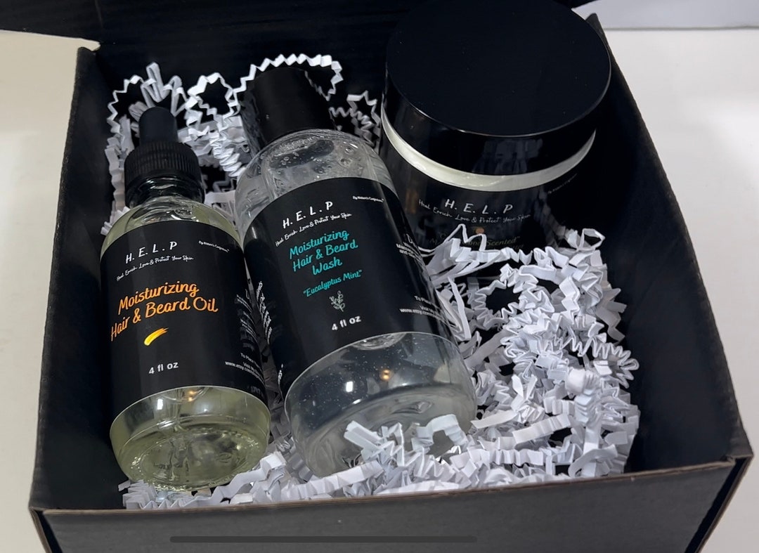 Mens Beard and Face Care Kit With Argan Oilbeard Wash Beard Etsy