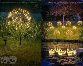 Outdoor Solar Garden Allium Stake Firework Light