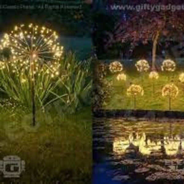 Outdoor Solar Garden Allium Stake Firework Light