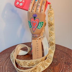 Universeller Handy Kettenanhänger, Iphone Kordel bestickt, Taschengurt, Boho Accessoires, Geschenkideen für Sie, Handykette