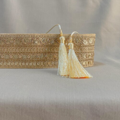 Ceinture Obi Brodée Or | Accessoire Unique Femme | Ceinture Bohème Cadeau Noël