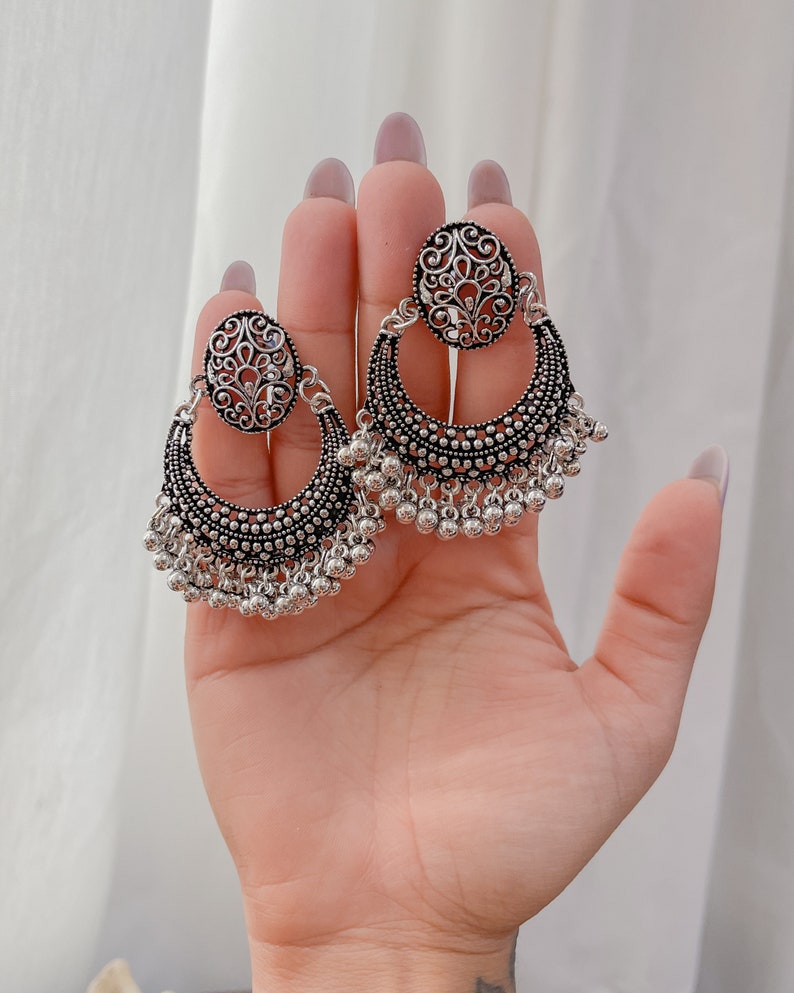 Boucles doreille bohèmes, Gypsy oriental accessories, Cadeau ethnique pour femme image 2