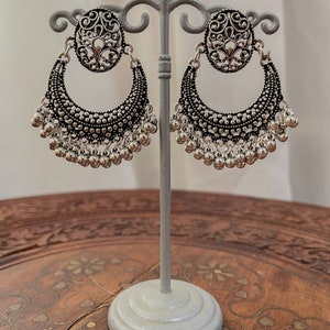 Boucles doreille bohèmes, Gypsy oriental accessories, Cadeau ethnique pour femme image 4