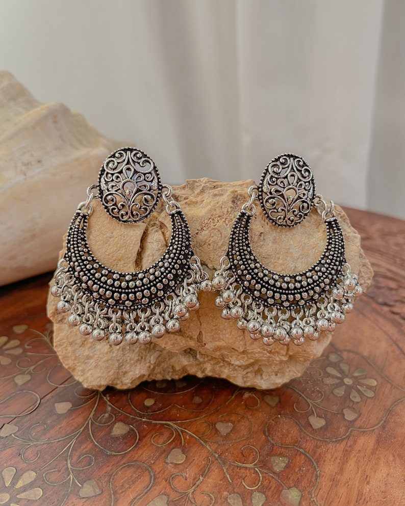 Boucles doreille bohèmes, Gypsy oriental accessories, Cadeau ethnique pour femme image 6