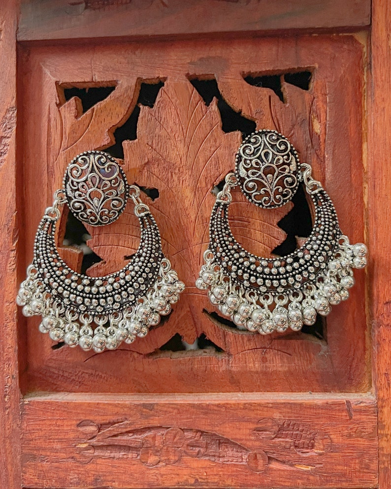 Boucles doreille bohèmes, Gypsy oriental accessories, Cadeau ethnique pour femme image 5