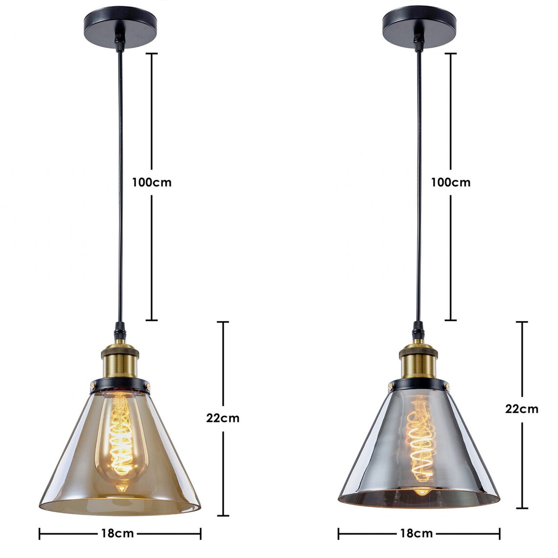 Industrial Cone Translucent Ceiling Light Pendant Fixture Etsy UK