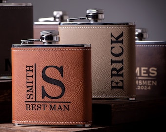 Personalized Flask for Men, Custom Groom Flask Gifts, Groomsmen Flasks, Groomsmen Gifts, Best Man Gift, Mens Gift, Dad Gift, Boyfriend Gift