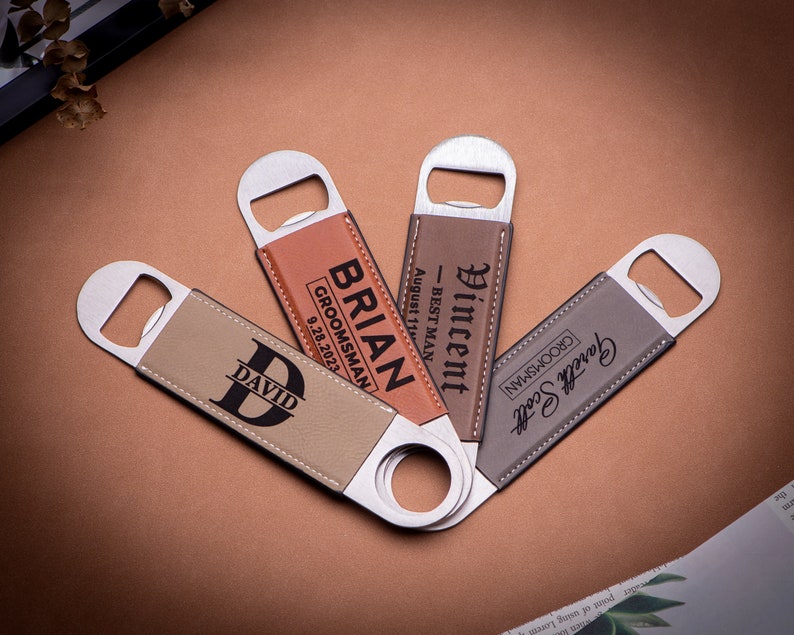 Personalized Bottle Opener, Groomsmen Gifts, Best Man Gift, Groom Gifts, Dad Gifts, Wedding Gifts, Bachelor Party Gifts, Bar-Tending Gifts image 3