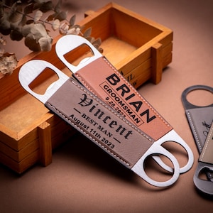 Personalized Bottle Opener, Groomsmen Gifts, Best Man Gift, Groom Gifts, Dad Gifts, Wedding Gifts, Bachelor Party Gifts, Bar-Tending Gifts image 4