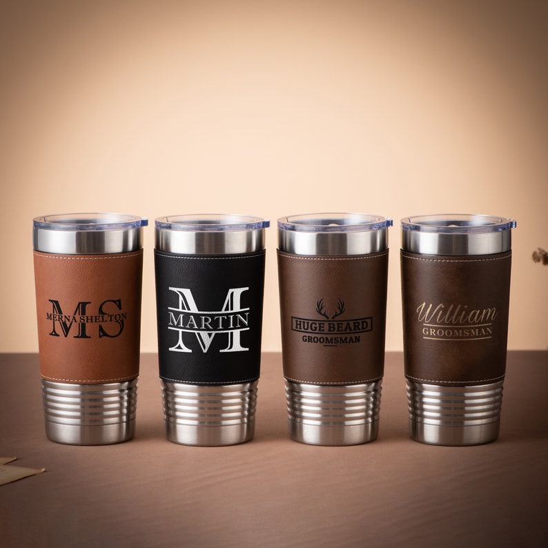 Personalized Tumbler for Men, Gift for Him, Groomsmen Gifts, Best Man Gift, Boyfriend Gift, Bachelor Party Gifts, Dad Gifts, Husband Gift image 1