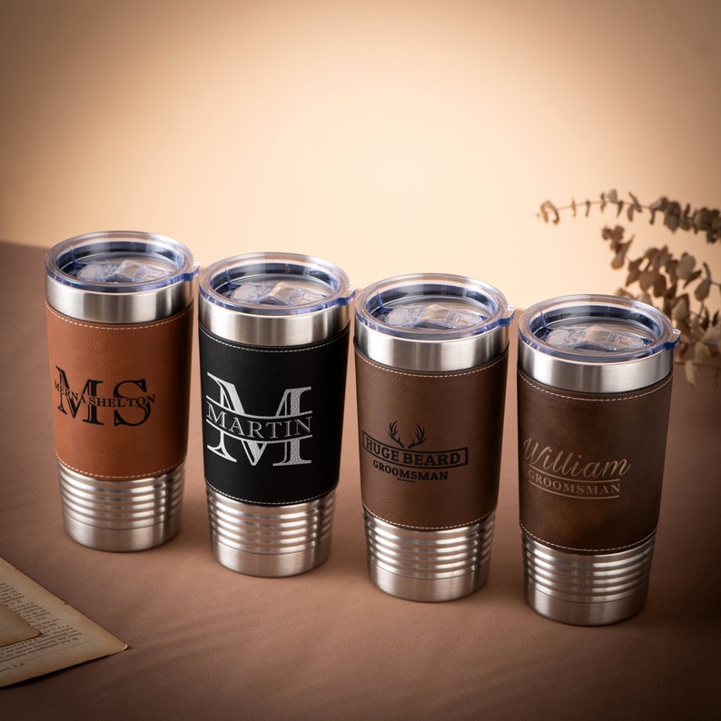 Personalized Tumbler for Men, Gift for Him, Groomsmen Gifts, Best Man Gift, Boyfriend Gift, Bachelor Party Gifts, Dad Gifts, Husband Gift image 3