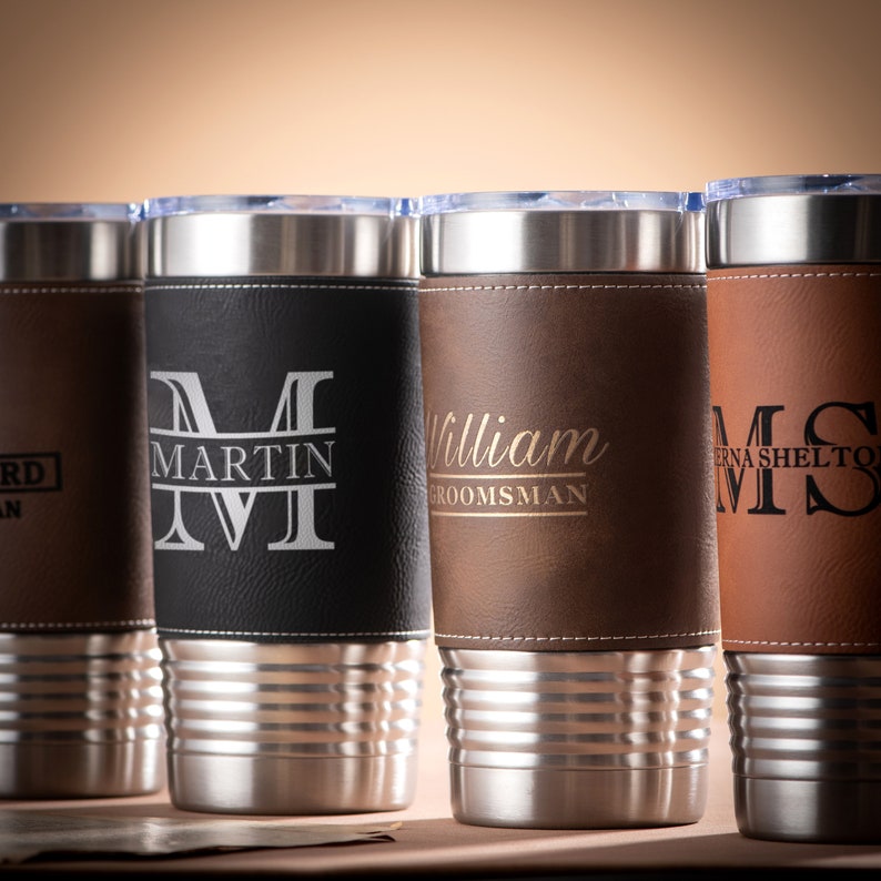 Personalized Tumbler for Men, Gift for Him, Groomsmen Gifts, Best Man Gift, Boyfriend Gift, Bachelor Party Gifts, Dad Gifts, Husband Gift image 4