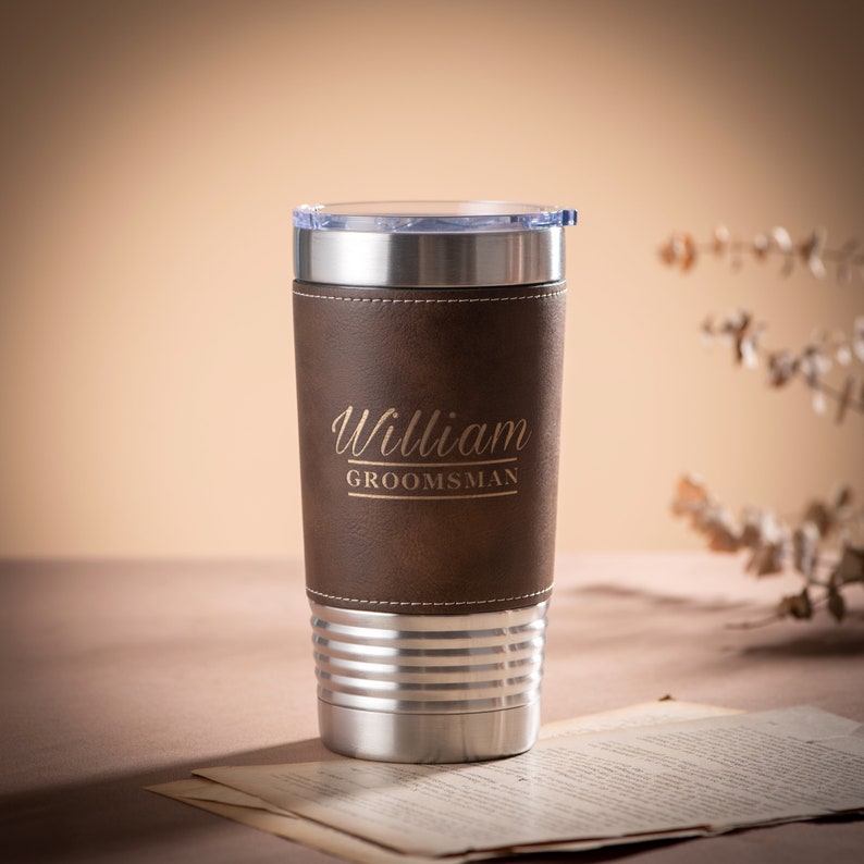 Personalized Tumbler for Men, Gift for Him, Groomsmen Gifts, Best Man Gift, Boyfriend Gift, Bachelor Party Gifts, Dad Gifts, Husband Gift image 7