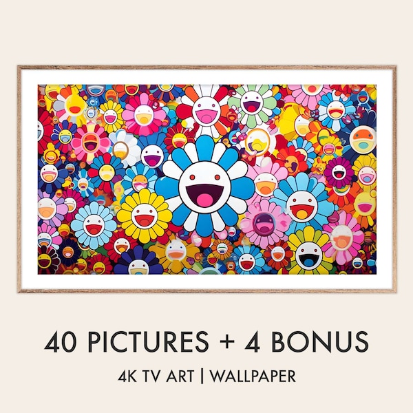 Murakami's Flowers - Samsung TV The Frame 4K - 40 Pictures + 4 Bonus