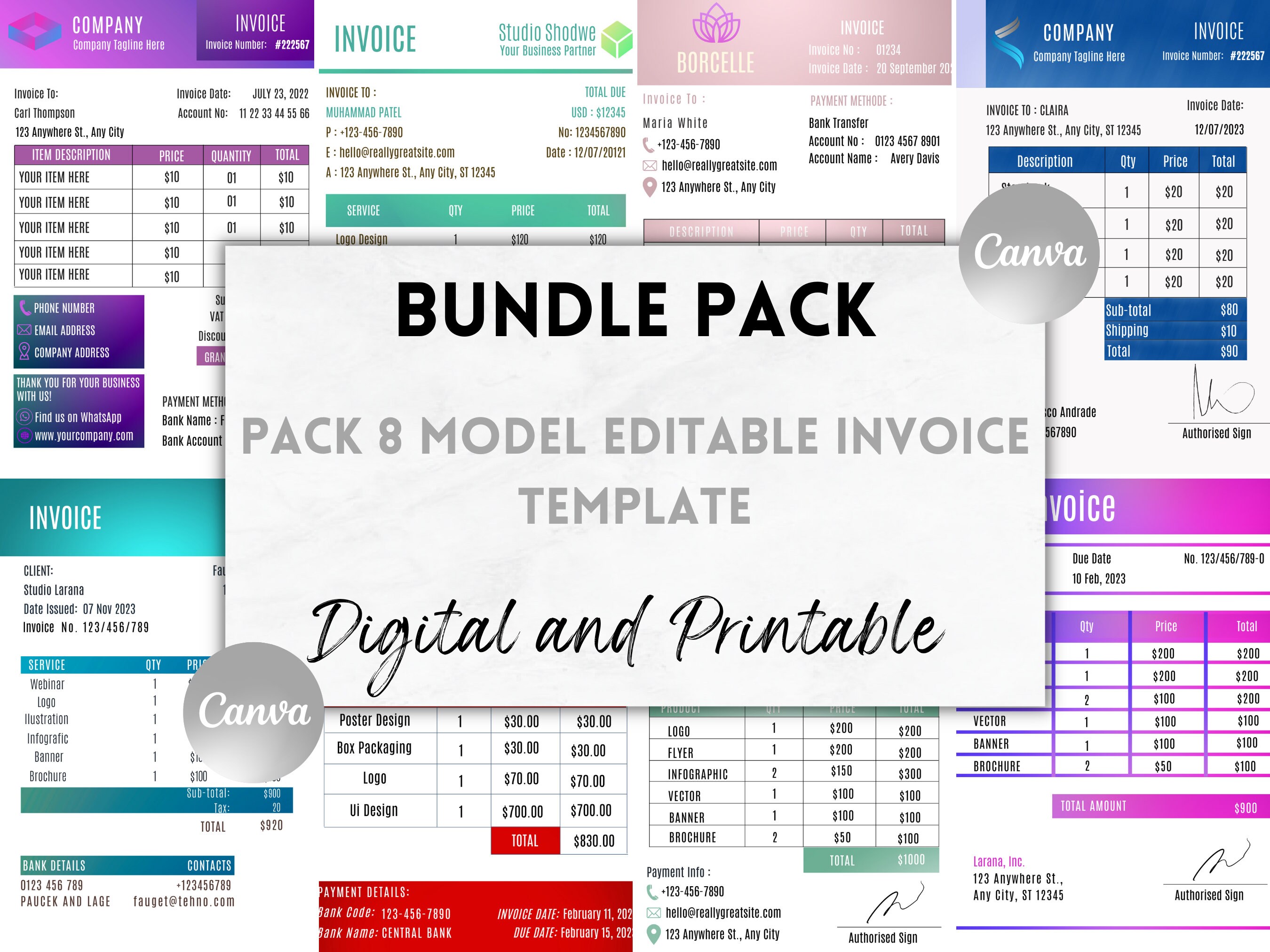 Business Invoice , Invoice Template , Editable Invoice , Business ...