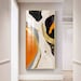 Wall Decor Abstract Gold Orange Black and White Artwork Picture Special ...