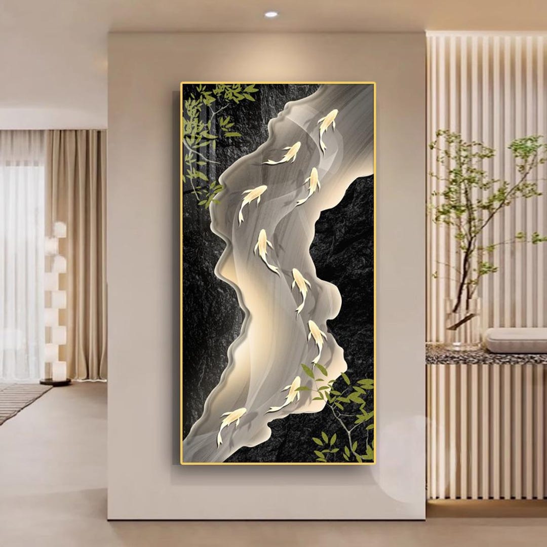 Modern Abstract Led Wall Art With Backlit Light Home Decor: Stunning Elegance