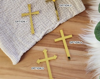 HOLY CROSS Cake Charm Topper for Christening Communion Baptism