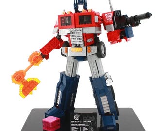 Acrylic Display Stand Fits LEGO 10302, Transformers Optimus Prime - Set Not Included