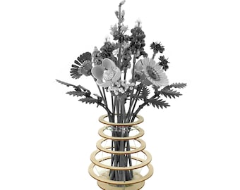 Floating Rings Vase for LEGO® Flowers (Large)