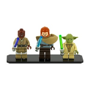 Acrylic Display Base with Studs, Fits LEGO Minifigure
