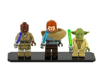 Podstawa ekspozycyjna z akrylu z wypustkami, pasuje do minifigurek LEGO