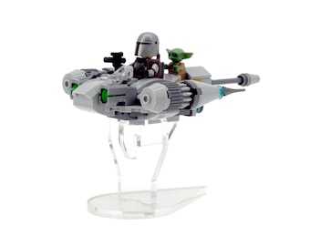 Acrylic Display Stand Fits LEGO 75363, The Mandalorian N-1 Starfighter Microfighter - Set Not Included