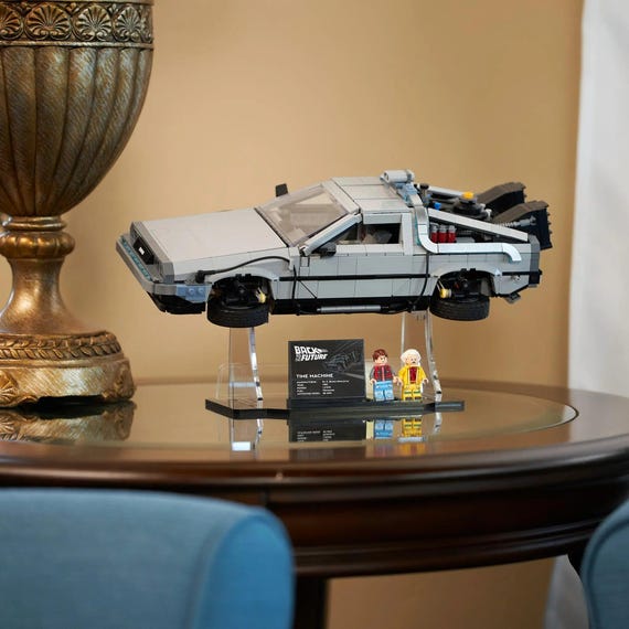 Acrylic Display Stand Fits LEGO 10300, Back to the Future Time