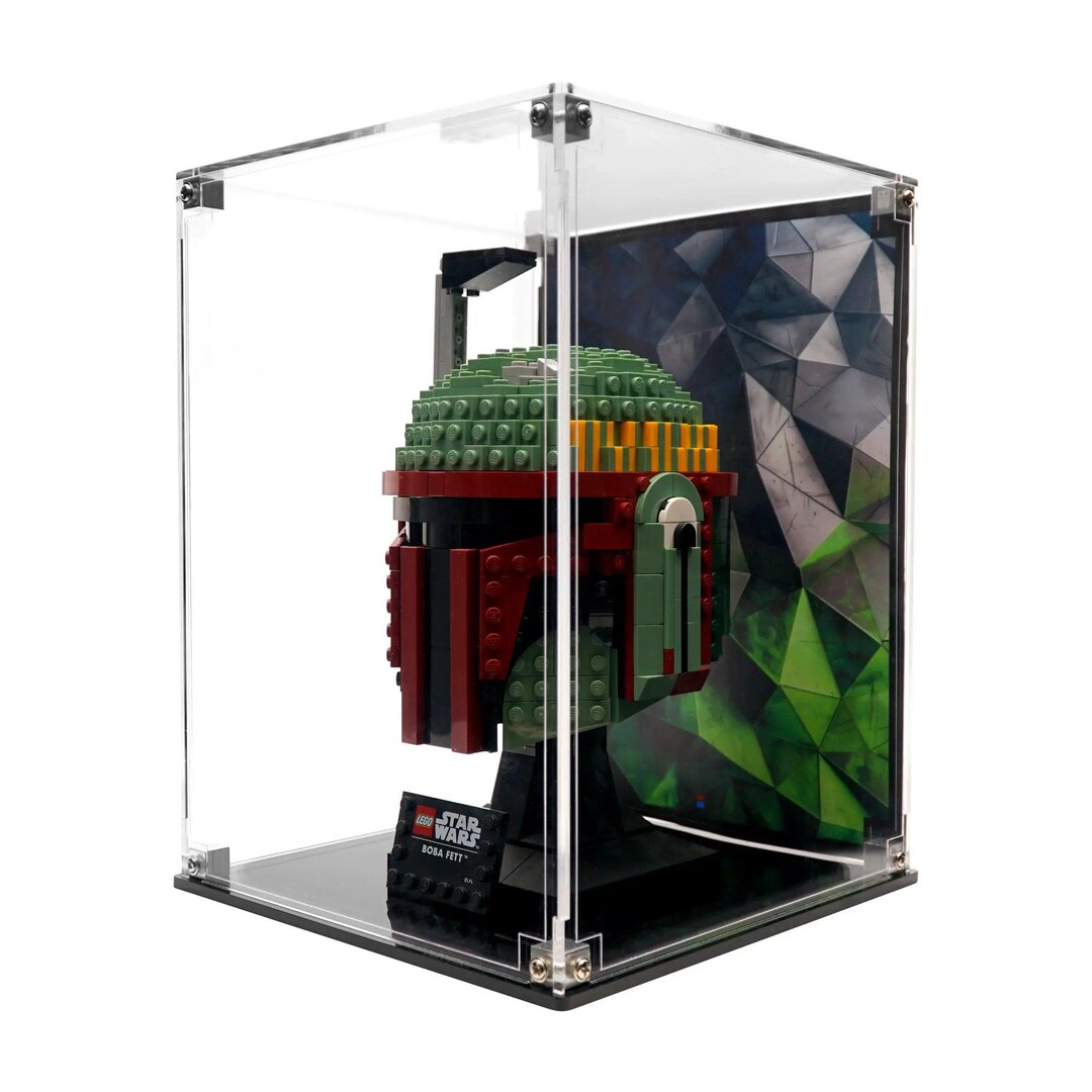 Acrylic Display Case Fits LEGO 75277, Boba Fett Helmet With Uv-printed ...