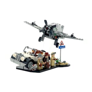 Acrylic Display Stand Fits LEGO 77012, Indiana Jones Fighter Plane Chase - Set Not Included