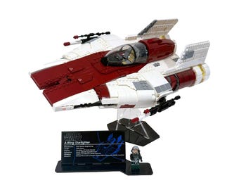 FINGERINSPIRE X-Wing Fighter 75301 Présentoir modèle d'avion en acrylique transparent, support pour écran amovible, 79 x 168 x 175 mm, kit de construction
