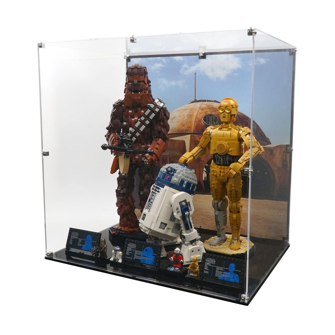 Display Case for 75398; 75379; 75371- C-3PO; R2-D2