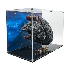 Acrylvitrine voor LEGO 75389 The Dark Falcon met uv-geprinte achtergrond (set niet inbegrepen)