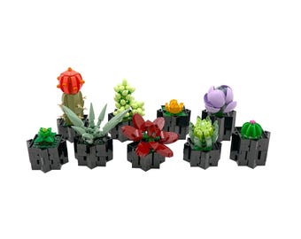 Acrylic Pot Display Stands Fits LEGO 10309, Botanical Collection Succulents - Set Not Included