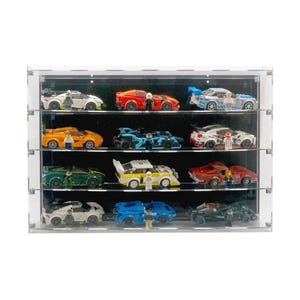 Wall-Mount Display Case for 12 LEGO Speed Champions Cars