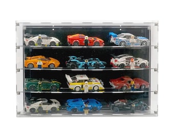 Wall-Mount Display Case for 12 LEGO Speed Champions Cars