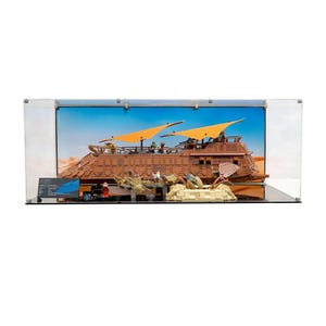 Acrylic Display Case Fits LEGO 75397, Jabba's Sail Barge with UV-Printed Background - Set Not Included