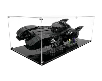 Acrylic Display Case Fits LEGO 76139, 1989 Batmobile with UV-Printed Background - Set Not Included