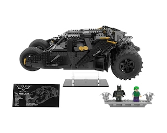 Acrylic Display Stand Fits LEGO 76240, Batmobile Tumbler - Set Not Included