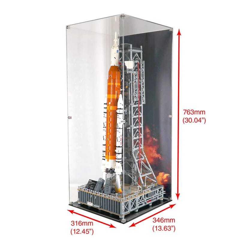 Acrylic Display Case Fits LEGO 10341, NASA Artemis Space Launch System ...