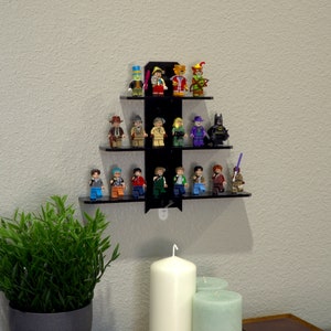 Aan de muur te bevestigen displaystandaard voor LEGO® minifiguren