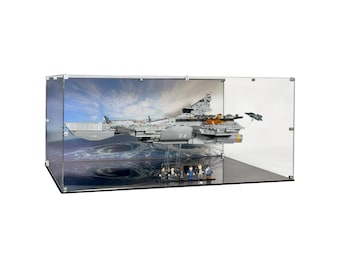 Acrylic Display Case fits LEGO 76354, Shield Helicarrier with UV-Printed Background - Set Not Included