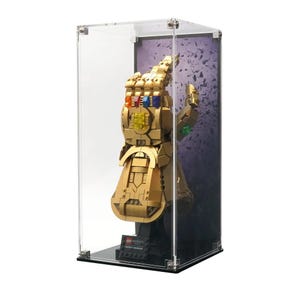 Acrylic Display Case Fits LEGO 76191, Infinity Gauntlet with UV-Printed Background - Set Not Included